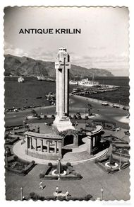 Postales: SANTA CRUZ DE TENERIFE Nº 8 MONUMENTO CAIDOS Y MUELLE SUR / EDICIONES LUJO / SIN FRANQUEAR